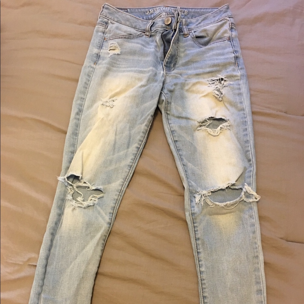 Distressed jeans